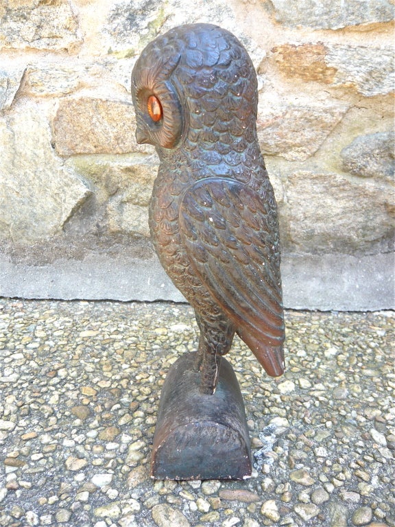 English Country Folk Art Owl 6