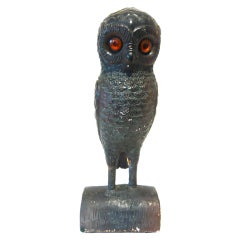 English Country Folk Art Owl