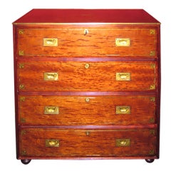Campaign/military  Chest With Secretary Drawer