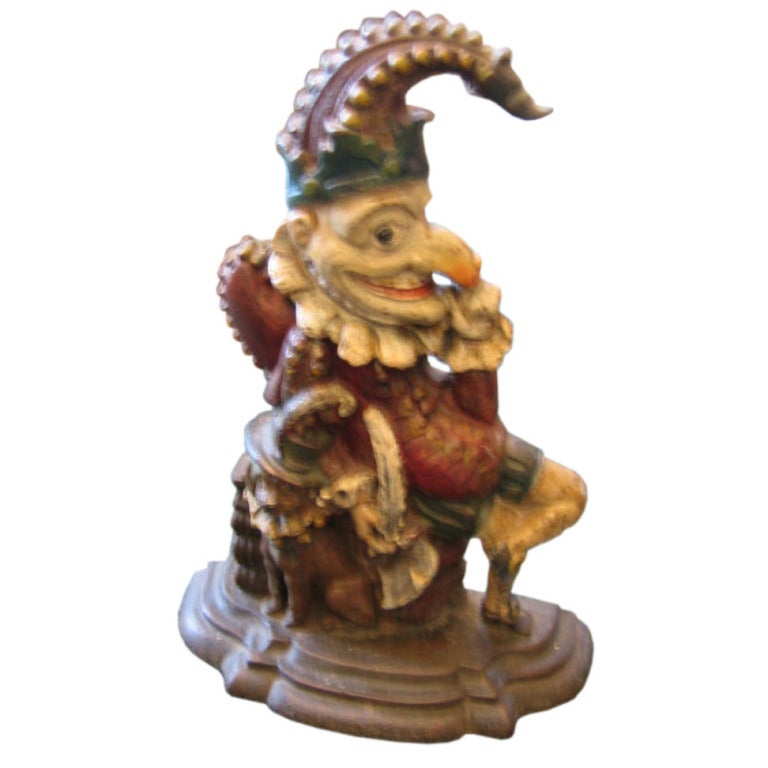 Cast Iron Jester "Punch" Doorstop For Sale