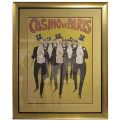 Casino De Paris French Art Nouveau Style Framed Poster