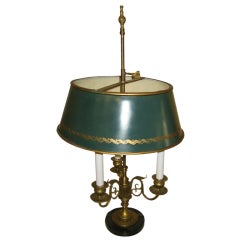 French Gilt Metal Bouillotte Lamp