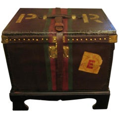 English Steamer Trunk on Stand