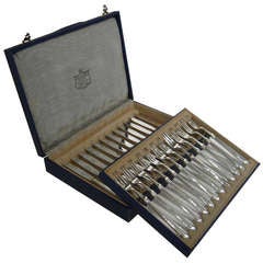Dutch Art Deco Silver Fruit Service for Twelve
