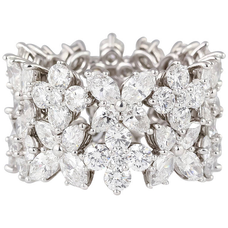 Harry Winston Diamond Platinum Wide Band