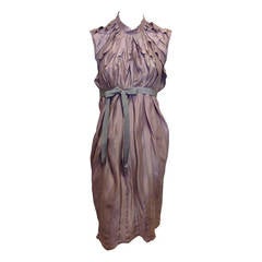Nina Ricci Mauve Ruffled Silk Dress