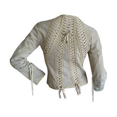 Dior by John Galliano Corset Lace Suede Jacket