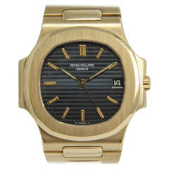 Patek Philippe Yellow Gold Nautilus Wristwatch Ref 3800
