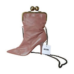 Rare Moschino Pointy Toe High Heel Handbag