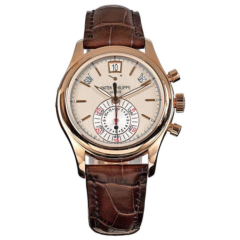 Patek Philippe Rose Gold Annual Calendar Chronograph Wristwatch 5960R