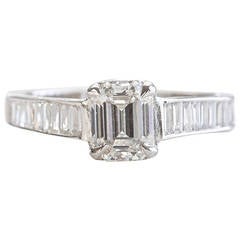 Emerald Cut Diamond Engagement Ring