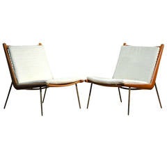 Pair of Boomerang Chairs by Peter Hvidt & Orla Mølgaard-Nielsen