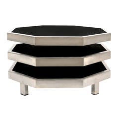 1970's Octagonal Swivel Side Table 3