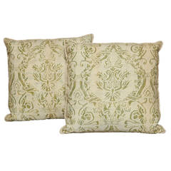 A Pair of Vintage Fortuny Fabric Cushions