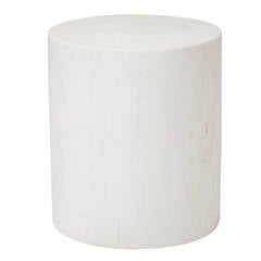 Monolith Side Table in White Calacatta Marble