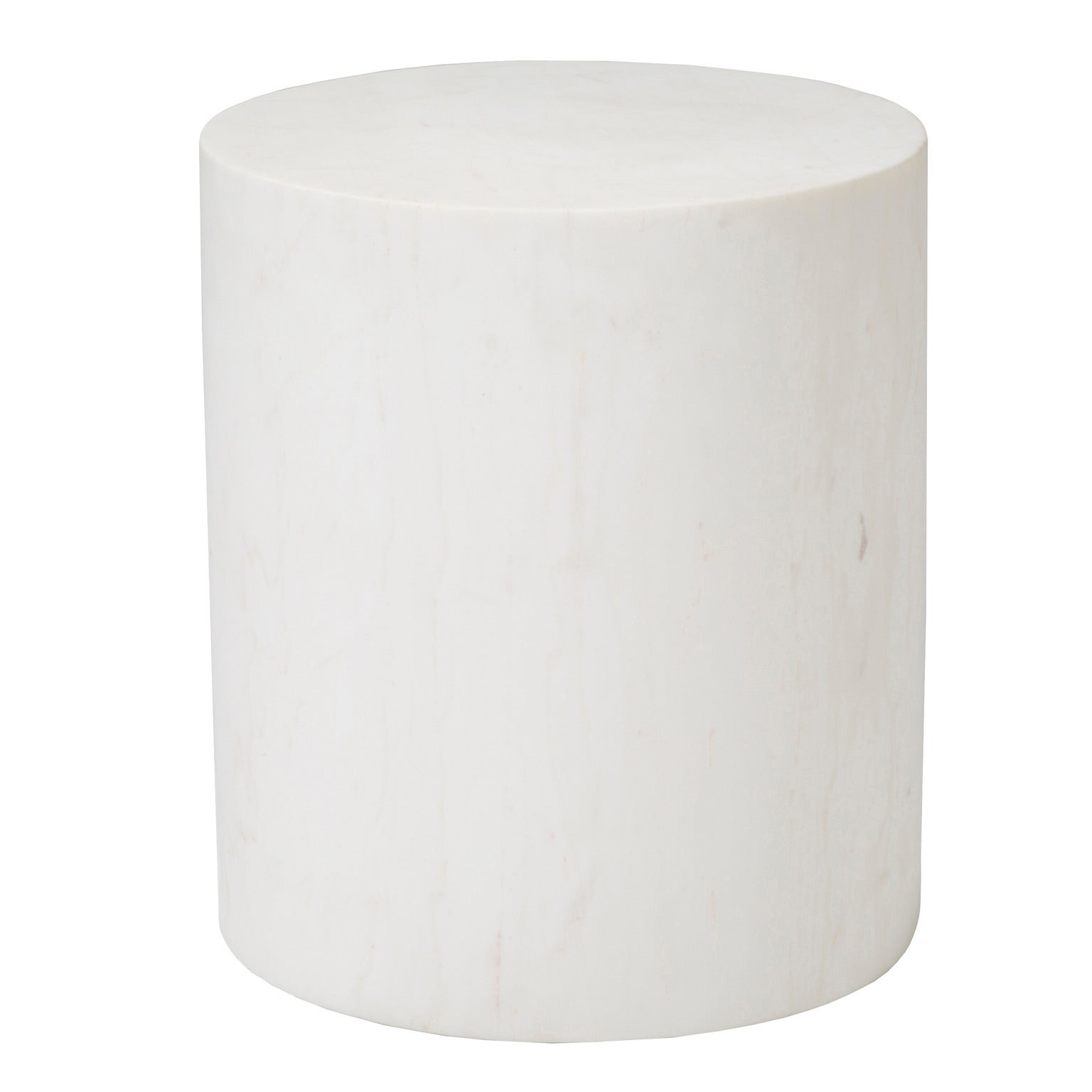 Monolith Side Table in White Calacatta Marble