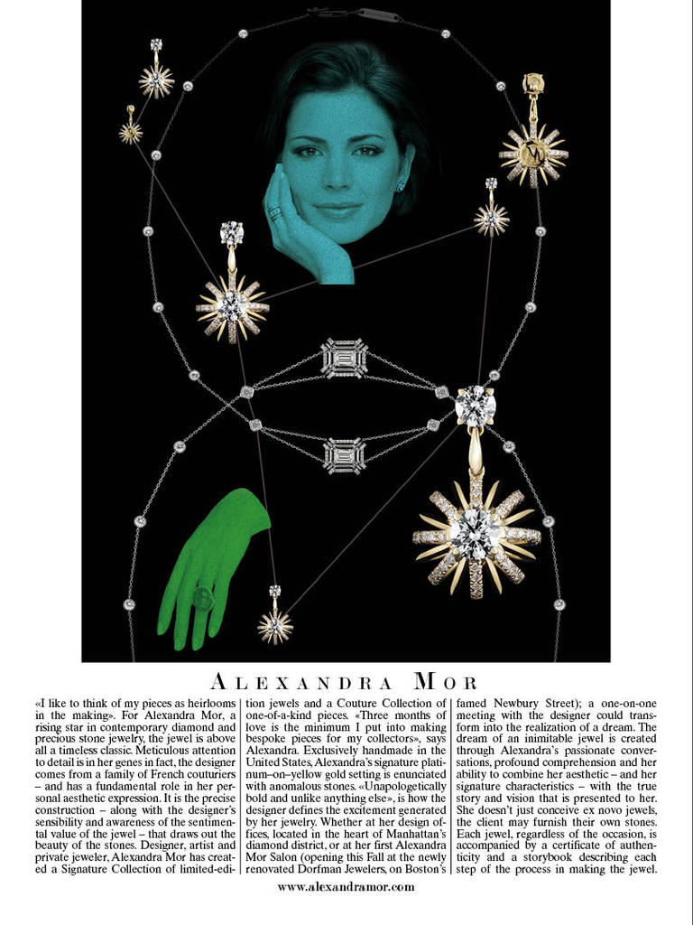 Women's Alexandra Mor Diamond Snowflake Earrings in Platinum For Sale