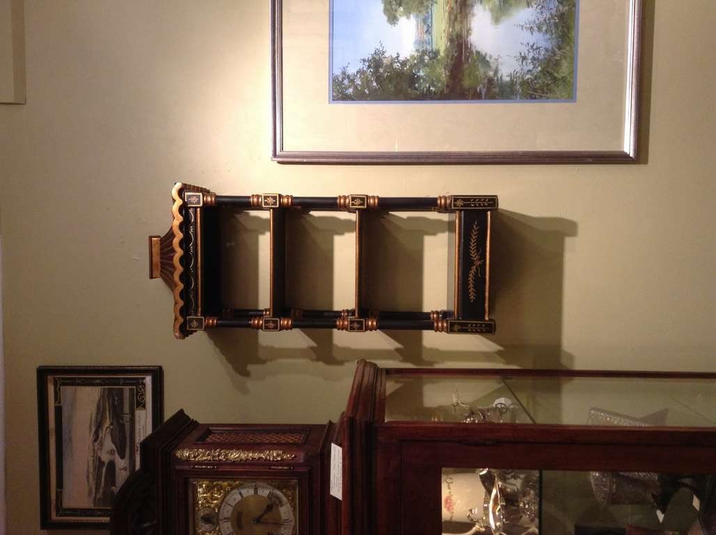 Unusual Chinese Pagoda three tier hanging shelf. Great to display those smaller items.