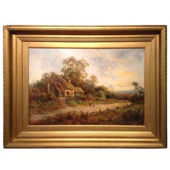 English Oil on Canvas Landscape Signed by Joseph Thors