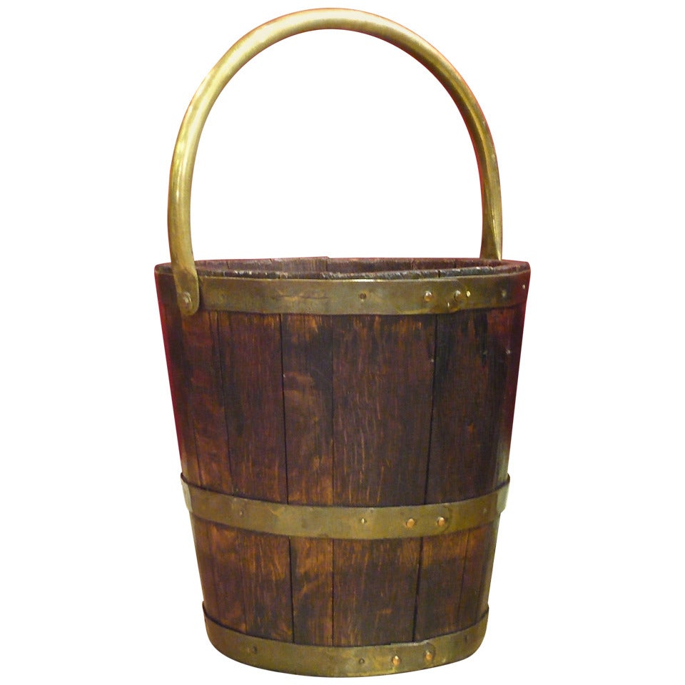 English Brass-Bound Bucket