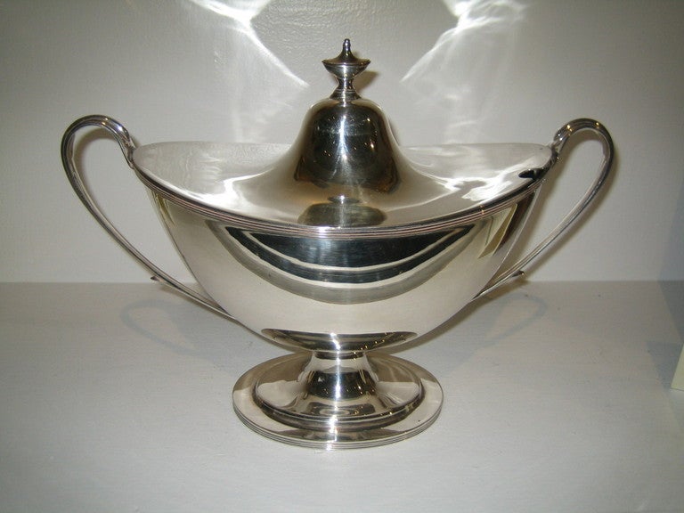 Adam Style Silver Plated Soup Tureen