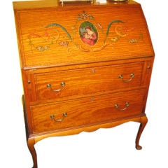 Antique English Sheraton Period Satinwood Ladies Desk