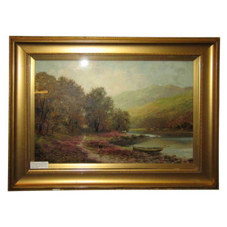 English Oil on Board Landscape Painting For Sale