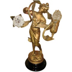 Antique ART NOUVEAU FIGURAL LAMP