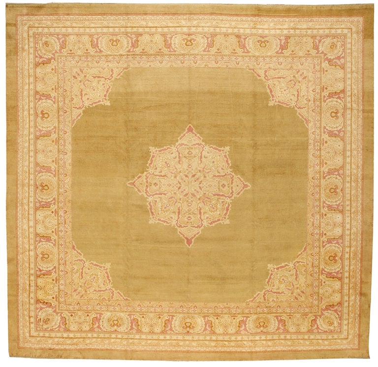 Antique 19th century Indian Amritsar carpet. Contact dealer.

Measures: 12.1 x 12.