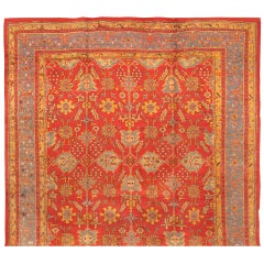 Antique 19th Century Turkish Oushak Carpet