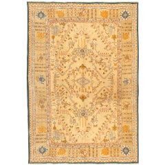 Antique 19th Century Turkish Oushak Carpet 1