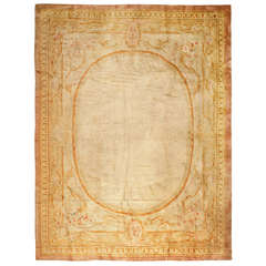 Antique Oversize Savonnerie Dining Room Carpet