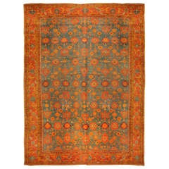 Antique Oversize 19th Century Turkish Oushak Carpet