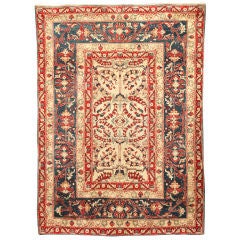 Antique 19th Century Indian Agra Rug Antique 19th Century Indian Agra Rug