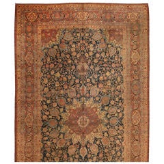 Antique Oversize 19th Century Persian Tabriz Carpet
