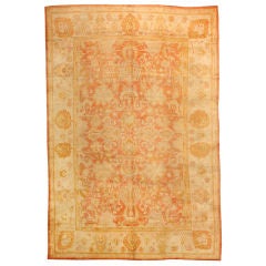 Antique 19th Century Turkish Oushak Carpet