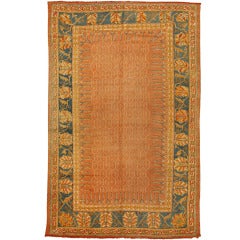 Antique 19th Century Turkish Oushak Carpet