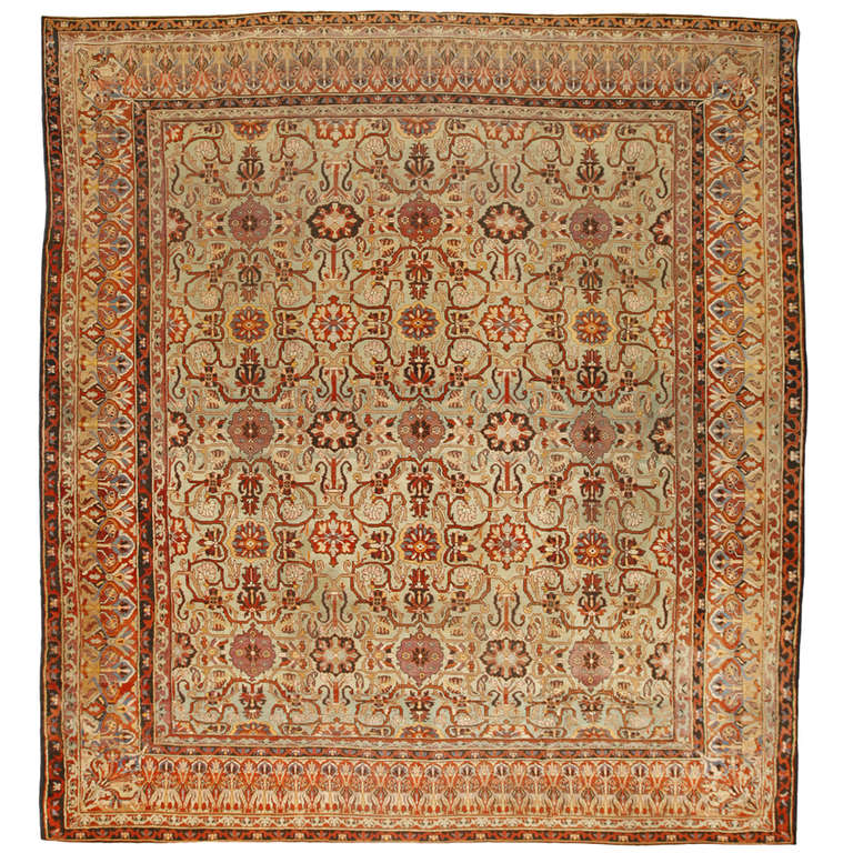 Antique 19th Century Agra Carpet For Sale
