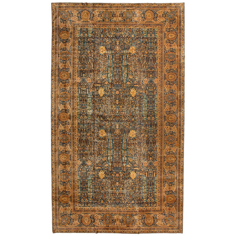 Antique Oversize North Indian Carpet For Sale