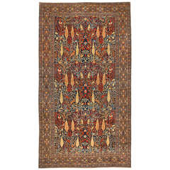Exceptional Rare Antique Oversize Mohtasham Kashan Carpet