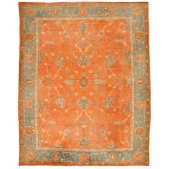 Antique 19th Century Turkish Oushak Carpet