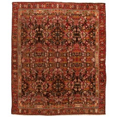 Antique 19th Century Indian Agra Mirzapour Carpet