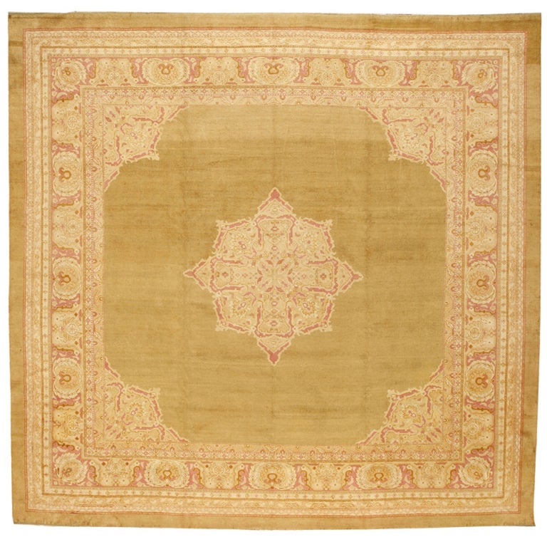 Antique 19th Century Indian Amritsar Carpet For Sale