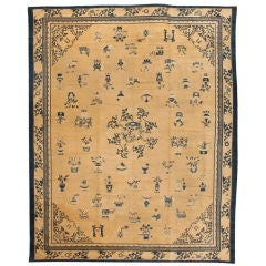 Antique Mid 19th Century Chinese Carpet