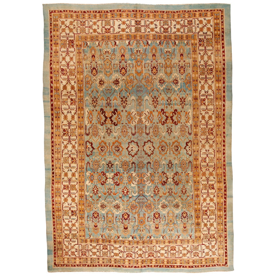 Exceptional 19th Century Antique Agra Carpet For Sale