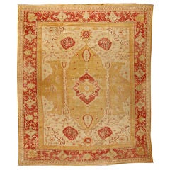 Antique 19th Century Turkish Oushak Carpet
