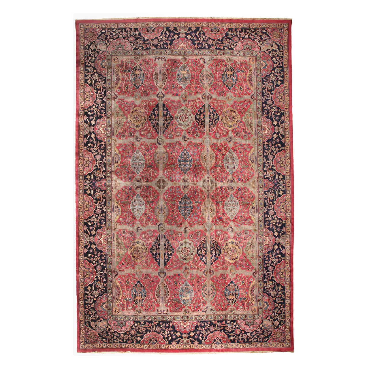 Antique Oversize Indian Carpet For Sale