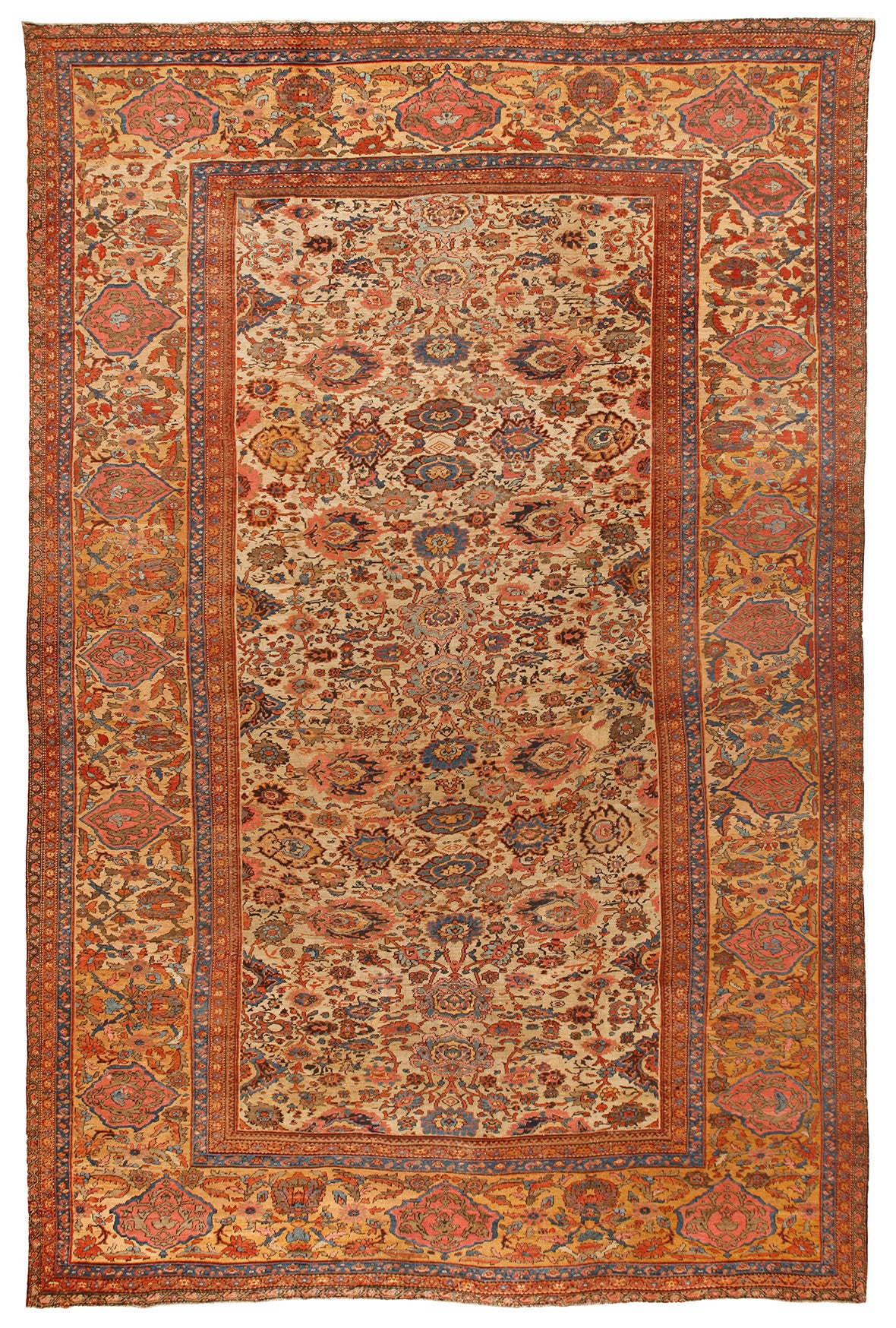 Antique Oversize 19th Century Persian Sultanabad Carpet For Sale
