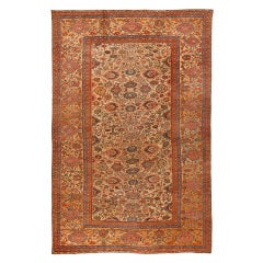 Antique Oversize 19th Century Persian Sultanabad Carpet