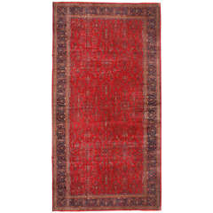 Antique Oversize Persian Kashan Carpet